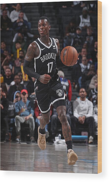Nba Pro Basketball Wood Print featuring the photograph San Antonio Spurs v Brooklyn Nets #5 by Nathaniel S. Butler