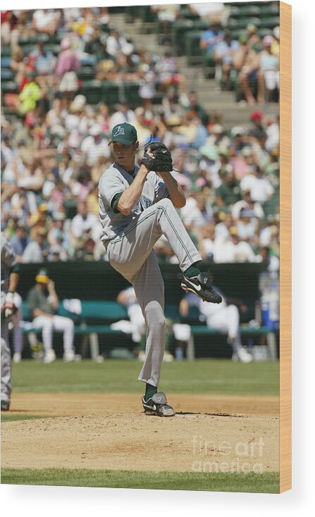 American League Baseball Wood Print featuring the photograph Scott Kazmir by Don Smith