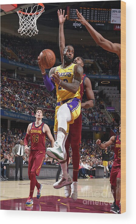 Lebron James Wood Print featuring the photograph Lebron James #51 by David Liam Kyle