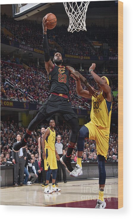 Lebron James Wood Print featuring the photograph Lebron James #53 by David Liam Kyle