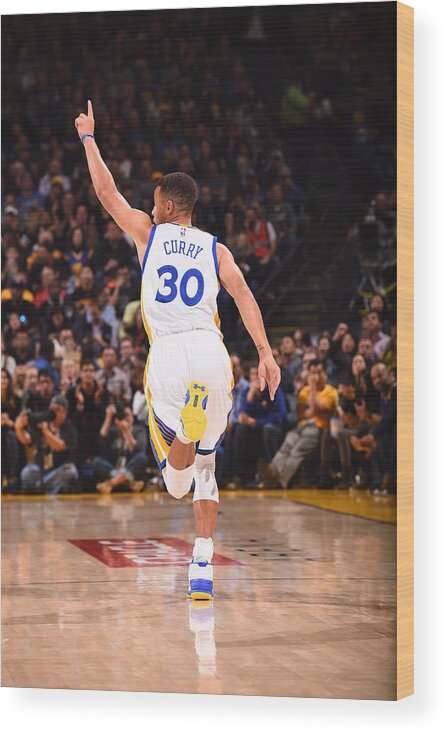 Stephen Curry Wood Print featuring the photograph Stephen Curry #56 by Noah Graham