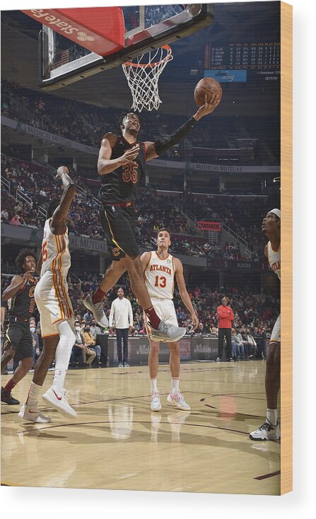 Isaac Okoro Wood Print featuring the photograph Atlanta Hawks v Cleveland Cavaliers #6 by David Liam Kyle