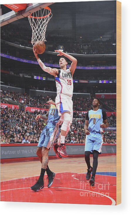 Nba Pro Basketball Wood Print featuring the photograph Austin Rivers by Andrew D. Bernstein