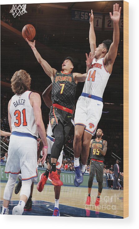 Jeremy Lin Wood Print featuring the photograph Jeremy Lin #6 by Nathaniel S. Butler