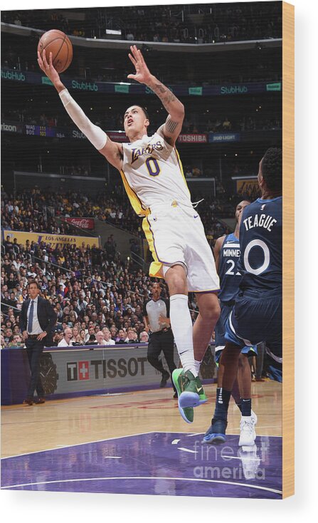 Nba Pro Basketball Wood Print featuring the photograph Kyle Kuzma by Andrew D. Bernstein