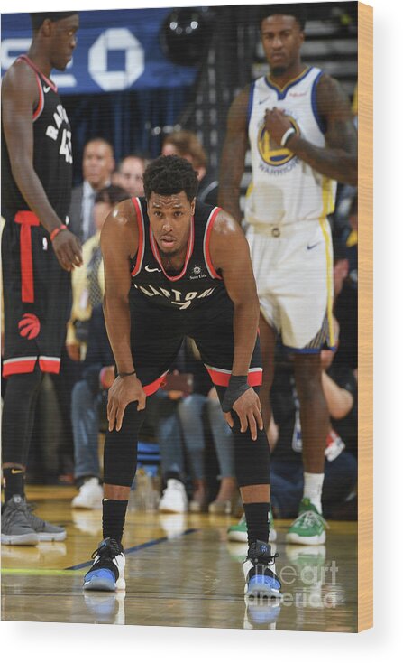 Kyle Lowry Wood Print featuring the photograph Kyle Lowry #6 by Andrew D. Bernstein