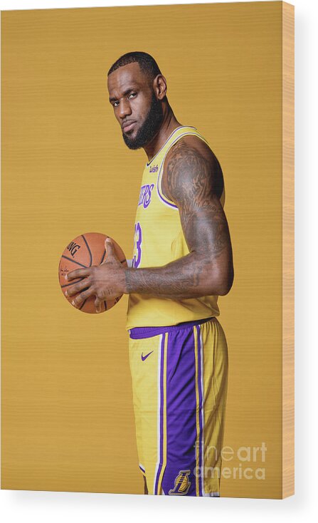 Media Day Wood Print featuring the photograph Lebron James by Atiba Jefferson
