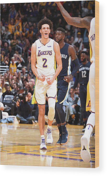 Lonzo Ball Wood Print featuring the photograph Lonzo Ball #6 by Andrew D. Bernstein