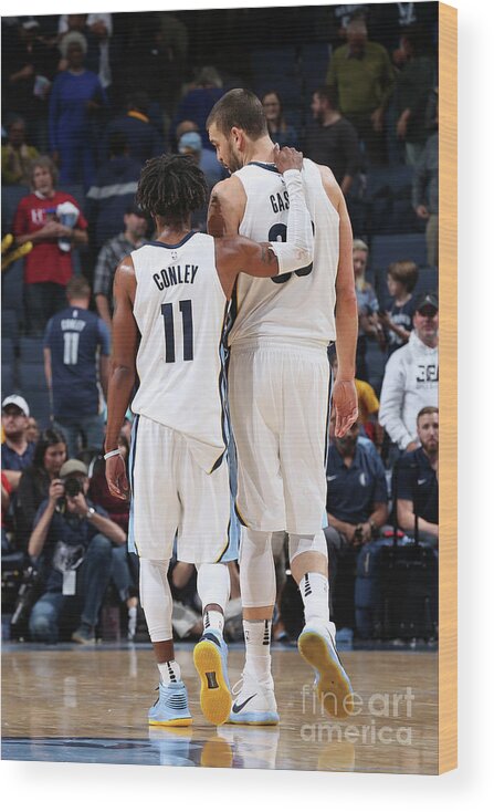 Mike Conley Wood Print featuring the photograph Mike Conley #6 by Joe Murphy