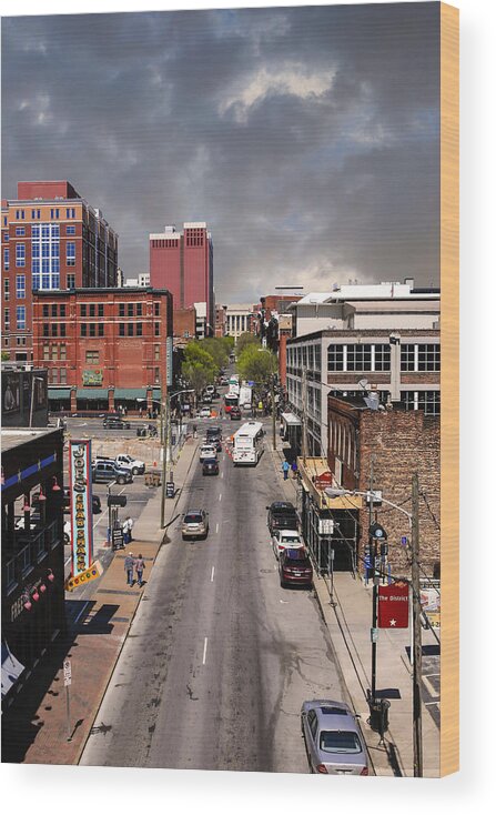 2nd Ave Wood Print featuring the photograph Music City - Nashville TN #6 by Chris Smith
