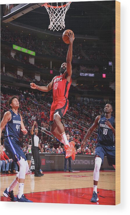 James Harden Wood Print featuring the photograph James Harden #62 by Bill Baptist