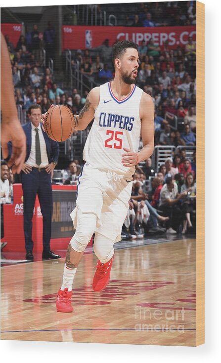 Austin Rivers Wood Print featuring the photograph Austin Rivers #7 by Andrew D. Bernstein