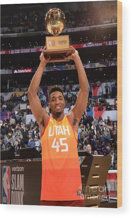 Event Wood Print featuring the photograph Donovan Mitchell by Andrew D. Bernstein