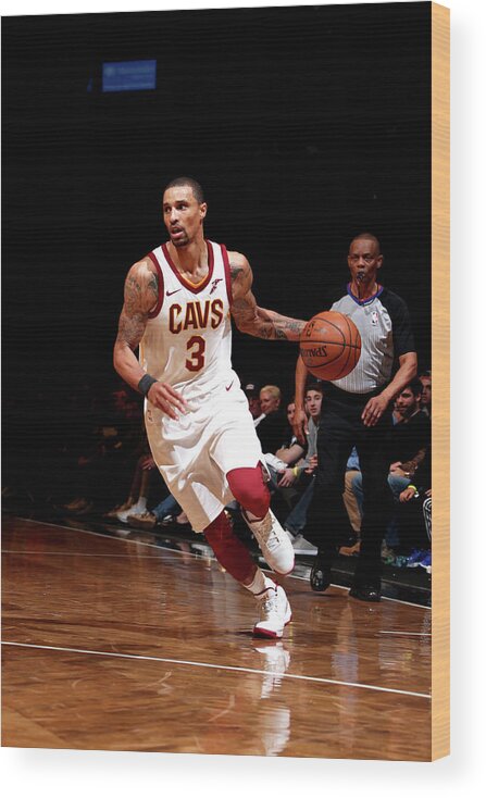 Nba Pro Basketball Wood Print featuring the photograph George Hill by Nathaniel S. Butler