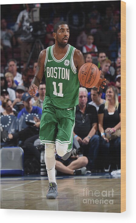 Kyrie Irving Wood Print featuring the photograph Kyrie Irving #7 by Brian Babineau