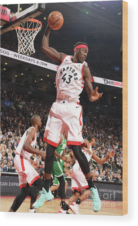 Nba Pro Basketball Wood Print featuring the photograph Pascal Siakam by Ron Turenne
