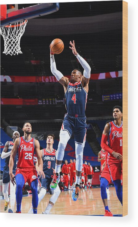 Russell Westbrook Wood Print featuring the photograph Russell Westbrook #7 by Jesse D. Garrabrant