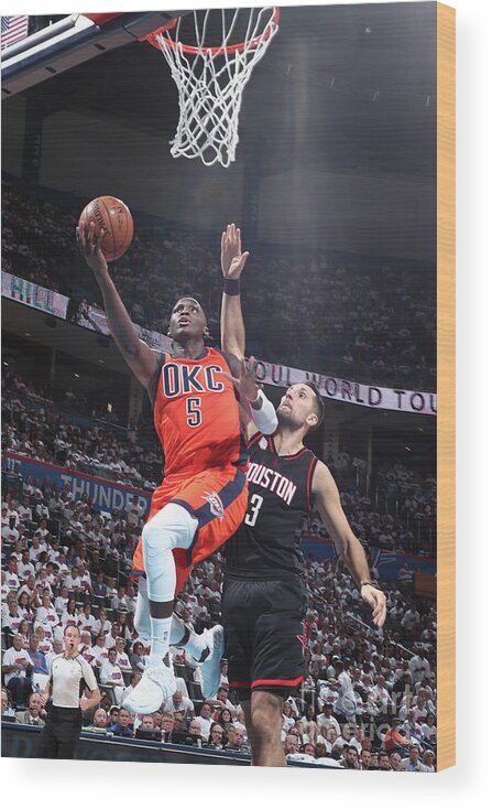 Playoffs Wood Print featuring the photograph Victor Oladipo by Nathaniel S. Butler