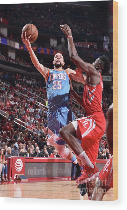 Nba Pro Basketball Wood Print featuring the photograph Austin Rivers by Bill Baptist