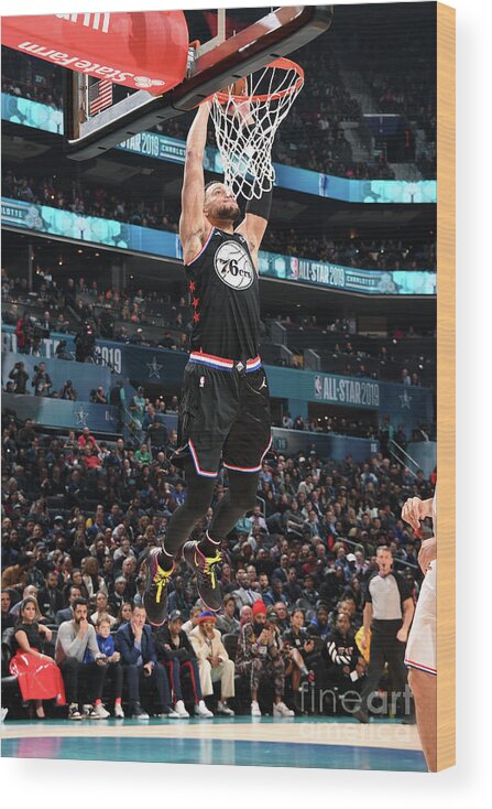 Ben Simmons Wood Print featuring the photograph Ben Simmons by Andrew D. Bernstein