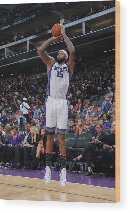 Demarcus Cousins Wood Print featuring the photograph Demarcus Cousins #8 by Rocky Widner