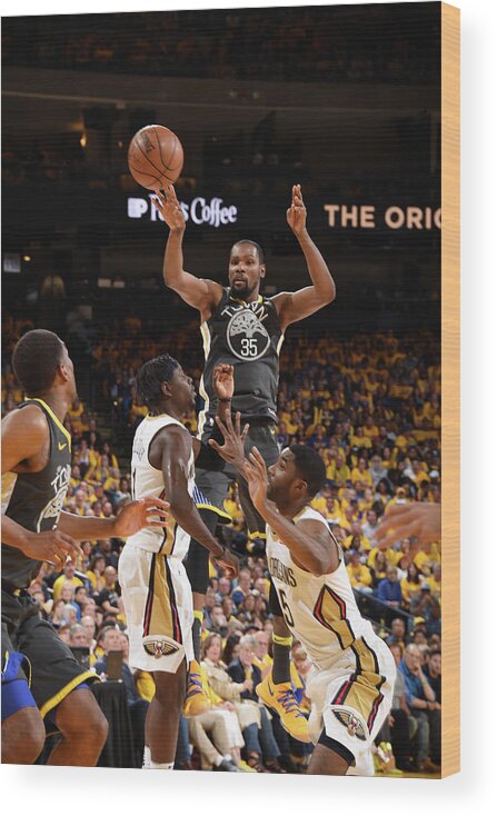 Kevin Durant Wood Print featuring the photograph Kevin Durant by Andrew D. Bernstein
