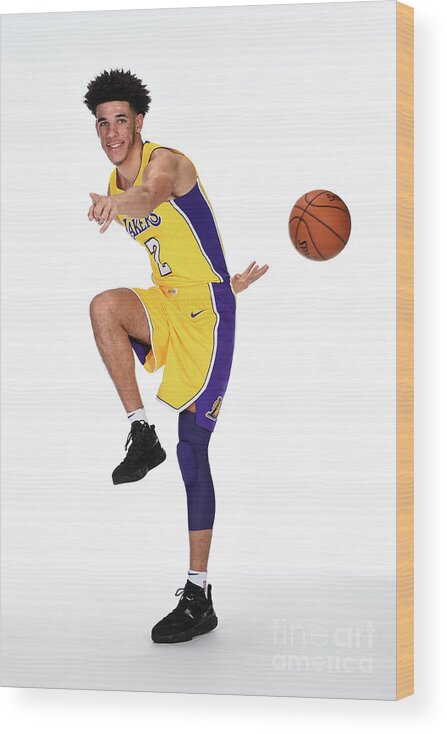 Media Day Wood Print featuring the photograph Lonzo Ball by Andrew D. Bernstein