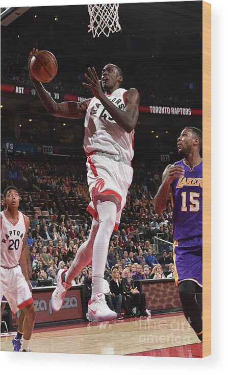 Pascal Siakam Wood Print featuring the photograph Pascal Siakam #8 by Ron Turenne