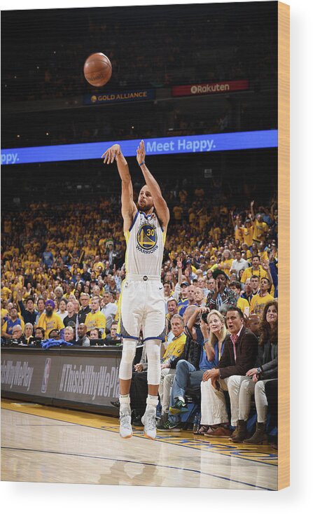 Playoffs Wood Print featuring the photograph Stephen Curry by Garrett Ellwood