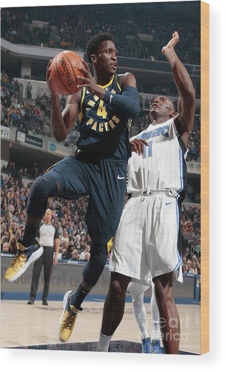 Nba Pro Basketball Wood Print featuring the photograph Victor Oladipo by Ron Hoskins