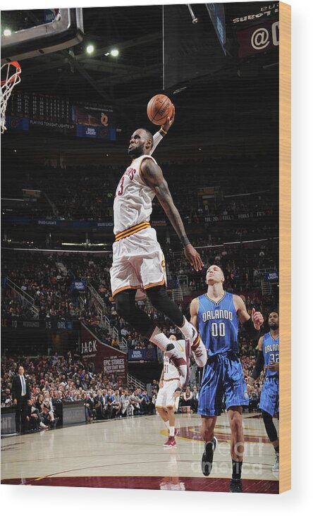 Lebron James Wood Print featuring the photograph Lebron James #80 by David Liam Kyle