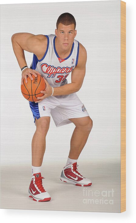 Media Day Wood Print featuring the photograph Blake Griffin by Andrew D. Bernstein