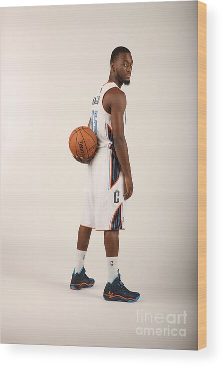 Media Day Wood Print featuring the photograph Kemba Walker #9 by Kent Smith