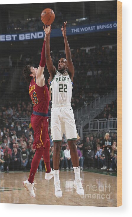 Nba Pro Basketball Wood Print featuring the photograph Khris Middleton by Gary Dineen