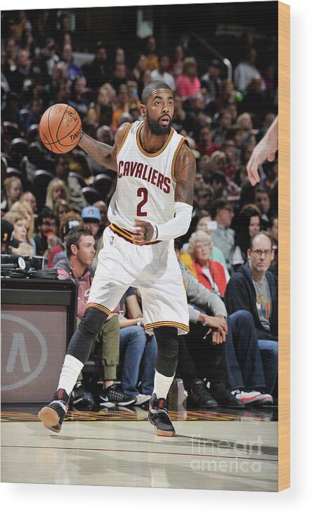 Kyrie Irving Wood Print featuring the photograph Kyrie Irving #9 by David Liam Kyle