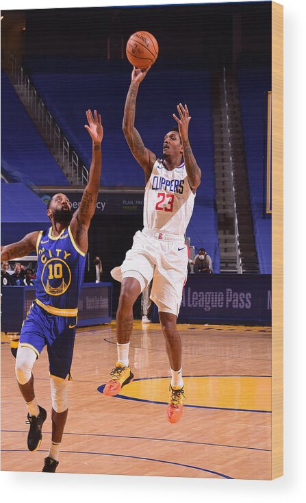Lou Williams Wood Print featuring the photograph LA Clippers v Golden State Warriors by Noah Graham