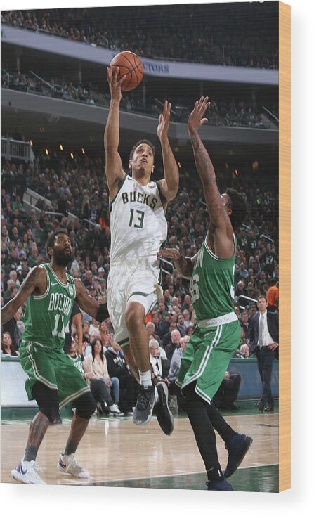 Playoffs Wood Print featuring the photograph Malcolm Brogdon by Gary Dineen