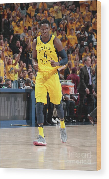 Playoffs Wood Print featuring the photograph Victor Oladipo by Ron Hoskins