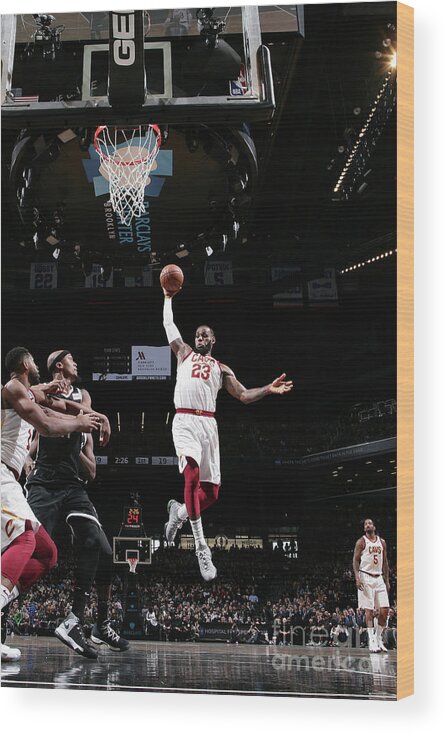 Nba Pro Basketball Wood Print featuring the photograph Lebron James by Nathaniel S. Butler