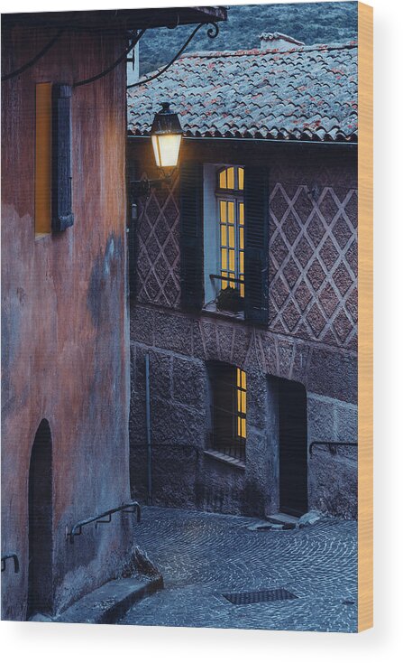 Biot Wood Print featuring the photograph A Biot Street, France. by Maggie Mccall
