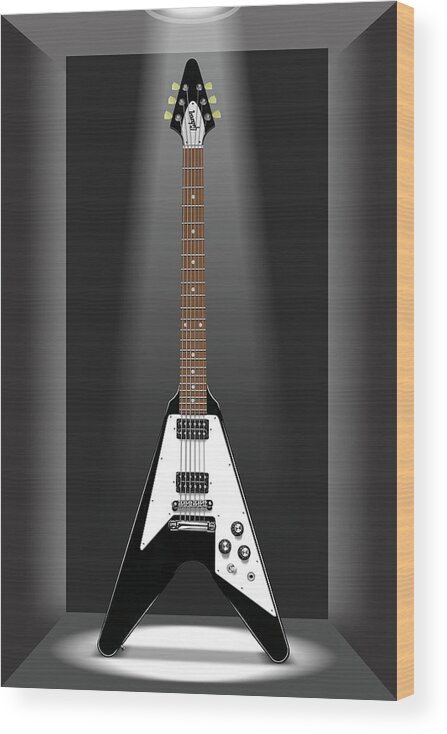 Electric Guitar Wood Print featuring the photograph A Classic Guitar in a Box 13 by Mike McGlothlen