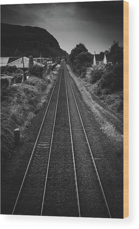 Railway Wood Print featuring the photograph A Gloom with a View by Gavin Lewis