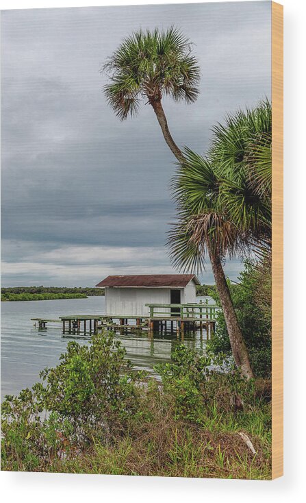 Landscape Wood Print featuring the photograph A Tropical Boathouse by W Chris Fooshee