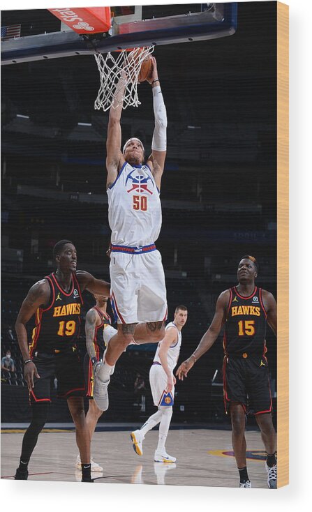 Aaron Gordon Wood Print featuring the photograph Aaron Gordon by Bart Young