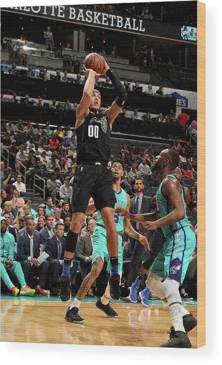 Nba Pro Basketball Wood Print featuring the photograph Aaron Gordon by Kent Smith