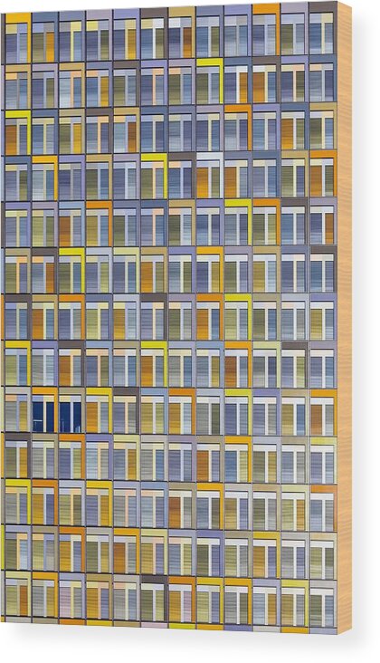Building Exterior Wood Print featuring the photograph ADAC Center, Munich by Christian Beirle González