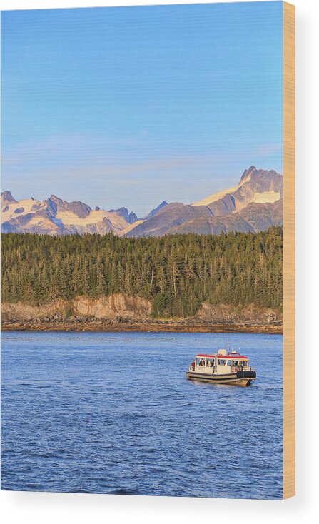 Ocean Wood Print featuring the photograph Alaska 2 by Carol Jorgensen