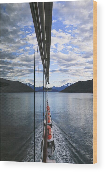 Ocean Wood Print featuring the photograph Alaska 6 by Carol Jorgensen