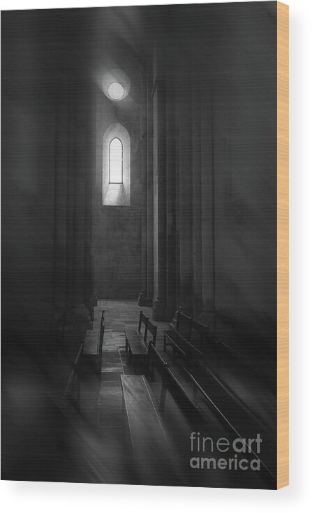 Alcobaca Wood Print featuring the photograph Alcobaca Church, Portugal 3 by Philip Preston