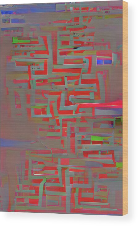 Richard Reeve Wood Print featuring the digital art Algorithm by Richard Reeve